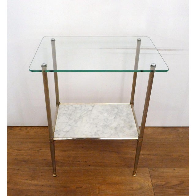 Regency Style Side Table in Glass and Marble, 1970s For Sale - Image 15 of 15