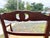 Traditional Vintage Walnut & Rush Seat Loveseat Bench For Sale - Image 3 of 8