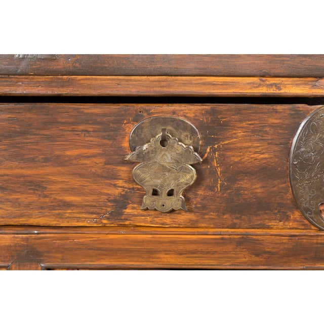 Antique Side Cabinet with Large Butterfly on Doors For Sale - Image 11 of 12