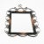 Black 1970s Mid-Century Modern Rectangular Mirror Made of Metalwork, Germany For Sale - Image 8 of 12