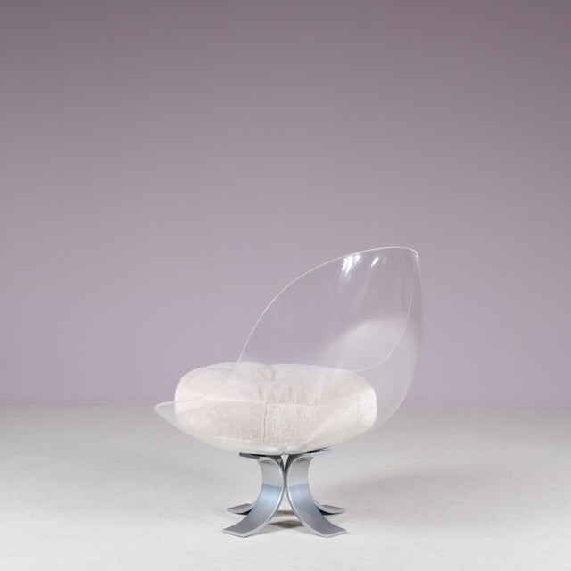 Acrylic Glass Lounge Chair by Michel Pigneres, 1970 For Sale - Image 6 of 9