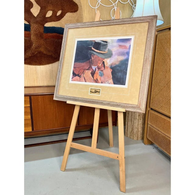 Captivating Western portrait . The image portrays a solitary man wearing a duster and Western hat. The man appears to be a...