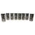 1950s Mid-Century Modern Black and Gold Atomic Starburst Highball Glasses in Holder, Set of Eight - 9 pcs For Sale - Image 10 of 17