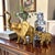 Vintage Solid Brass Elephant Figurines Pair | Mid Century Decor | Hollywood Regency | Grand-Millennial Shelf Decor For Sale In Raleigh - Image 6 of 10