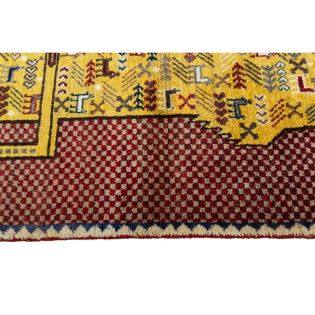 Textile Hand-Knotted Gabbeh Nomadic Rug For Sale - Image 7 of 11
