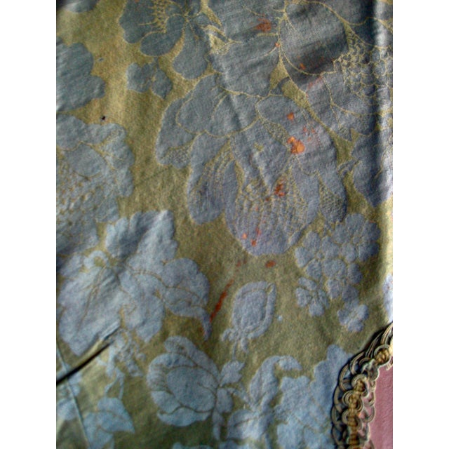 Mid 19th Century Napoleon III Bleu Silk Valence For Sale - Image 10 of 14