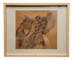 After Agustín Carrera, Sketch for the Opera Curtain Lohegrin, Early 20th Century, Pencil on Paper, Framed