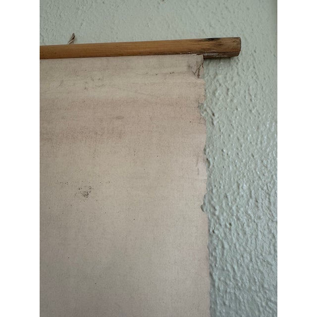 Wood Vintage 1969 Typing Instruction Pull-Down Chart – Secretary School Poster -- Poster D For Sale - Image 7 of 7