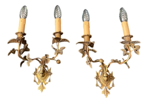 Brass Sconces, Italy, 1960s, Set of 2