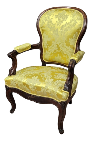 Louis XV Mahogany Armchair, 1850s