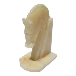1970s Italian Alabaster Horse Head Table Sculpture Bookend