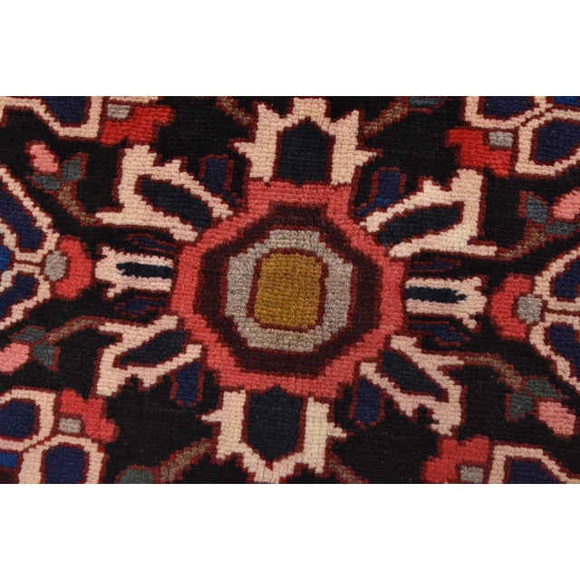 Textile Bakhtiari Rug 7'1'' X 9'9'' Red Wool Semi-Antique Hand-Knotted Carpet For Sale - Image 7 of 12