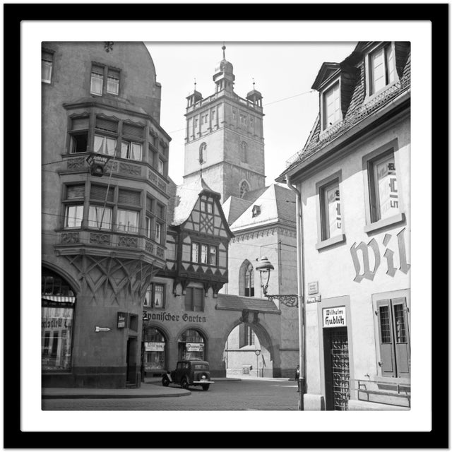 Street Scene Darmstadt View to Stadtkirche Church, Germany, 1938, Printed 2021 For Sale - Image 4 of 5
