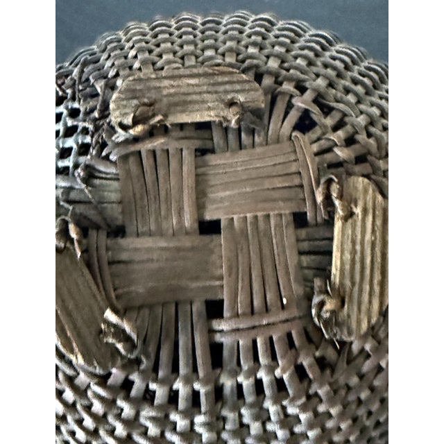 Antique Japanese Hanging Ikebana Bamboo Basket For Sale - Image 11 of 12