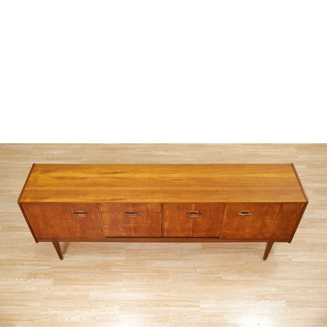 Wood Mid Century Teak Corinthian Credenza by Nathan Furniture For Sale - Image 7 of 10