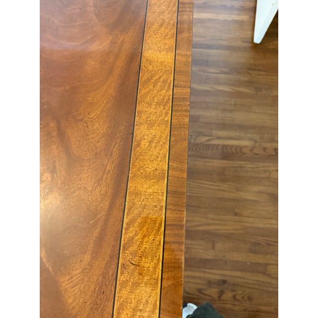 Brass Large Double Pedestal Dining Table by Henredon For Sale - Image 8 of 10