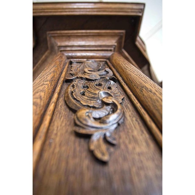 19th Century Castle Oak Cabinet For Sale - Image 4 of 16