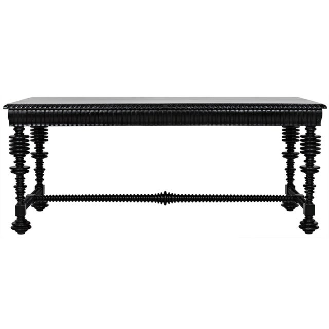 NOIR Portuguese Desk, Hand Rubbed Black For Sale - Image 12 of 12