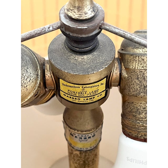 1950s Marbro Neoclassical Amber Onyx Column Table Lamp With Shade For Sale - Image 10 of 12