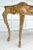 Italian Carved Wood and Travertine Serpentine Console Table For Sale - Image 12 of 13