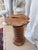 Chestnut Late 20th Century Organic Live Edge Solid Wood Pedestal Side Table For Sale - Image 8 of 12