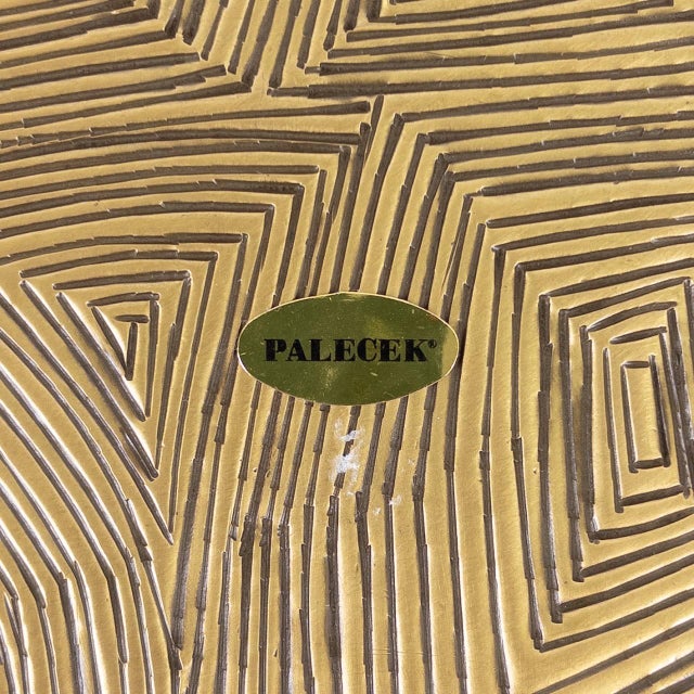 Large Decorative Metal Bowl With Matte Brass Finish. Dimensions: 4.3h x 12w x 12d Weight: 4lbs