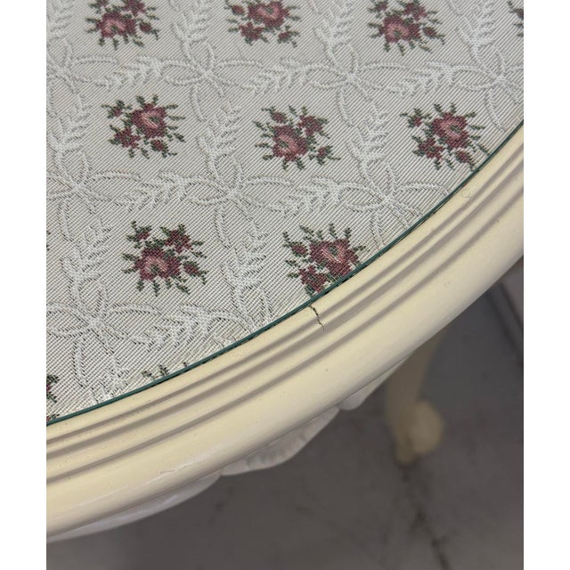 Louis XV Revival White Round Table, 1870s For Sale - Image 5 of 8