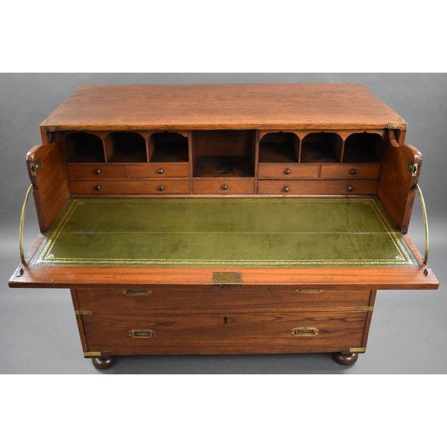 Late 19th Century Victorian Teak Campaign Chest, 1870 For Sale - Image 5 of 12