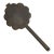 Primitive Antique Cast Iron Waffle Iron - Heart Pattern 19th Century European Hearth Tool For Sale