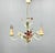 Mid-century floral chandelier made of metal. Produced in France in the 1970's. US wiring compatible. Bulbs: 3x E14 Up to...