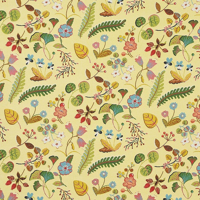 Not Yet Made - Made To Order Sample - Schumacher Botanica Indoor/Outdoor Fabric in Yellow For Sale - Image 5 of 5