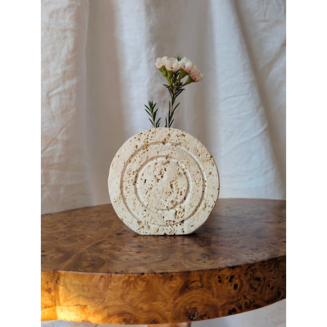 Vintage Travertine Bud Vase from Fratelli Mannelli, 1970s For Sale - Image 6 of 11