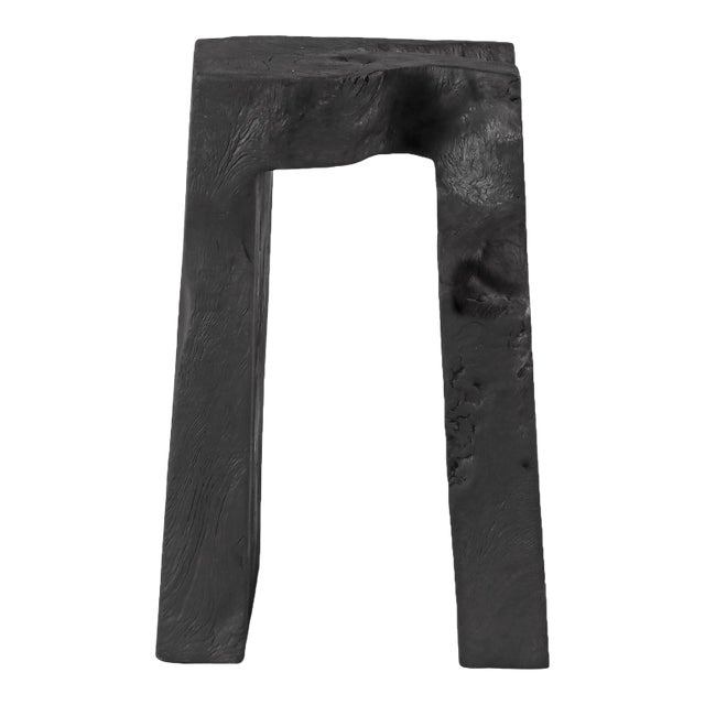 Organic Modern Sculptured Teak Accent Table For Sale