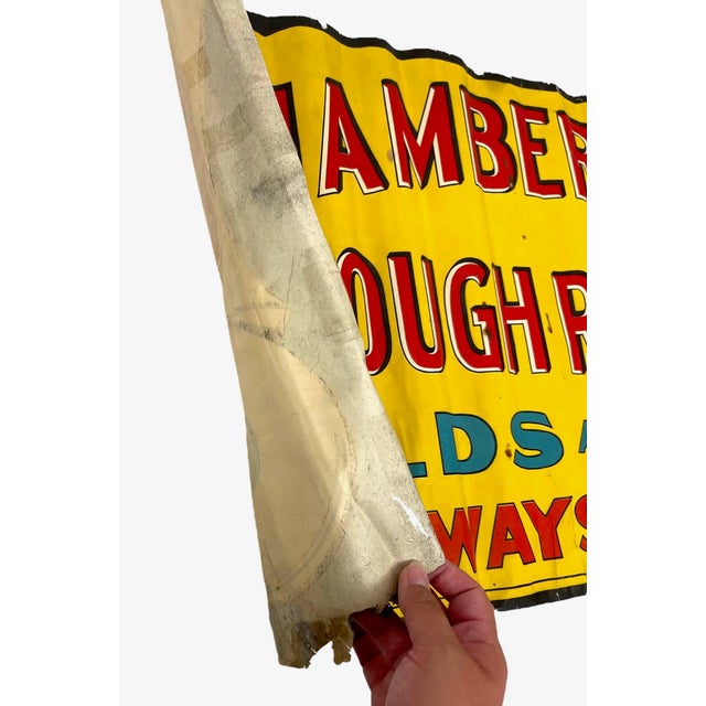 Mid 20th Century Early 20th Century Medicine Sign Chamberlain's Cough Remedy Advertising Poster For Sale - Image 5 of 11
