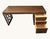 Modernist Sculptural Walnut Desk With Asymmetrical Geometric Base For Sale - Image 12 of 17