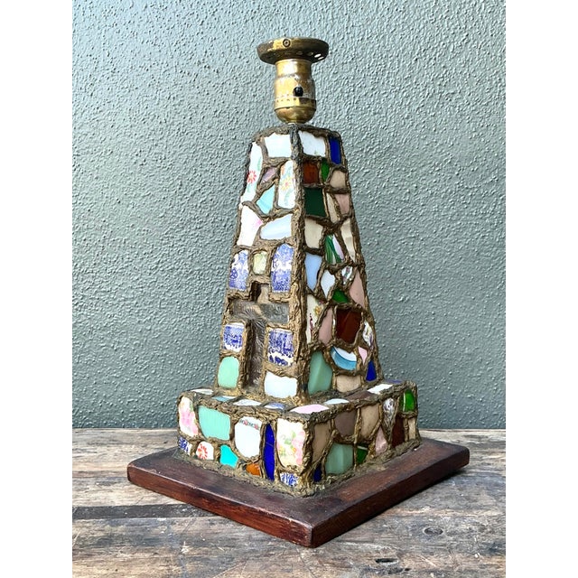 Vintage China Mosaic Lamp For Sale In West Palm - Image 6 of 12
