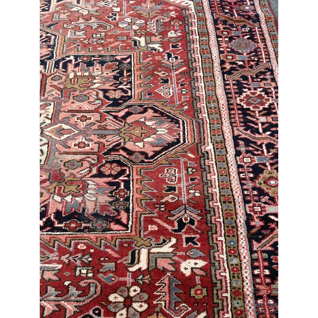 8ft 1in X 11ft Heriz Persian Area Rug For Sale - Image 12 of 12