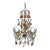 Five Light Amber Crystal Beaded Chandelier C. 1930's For Sale