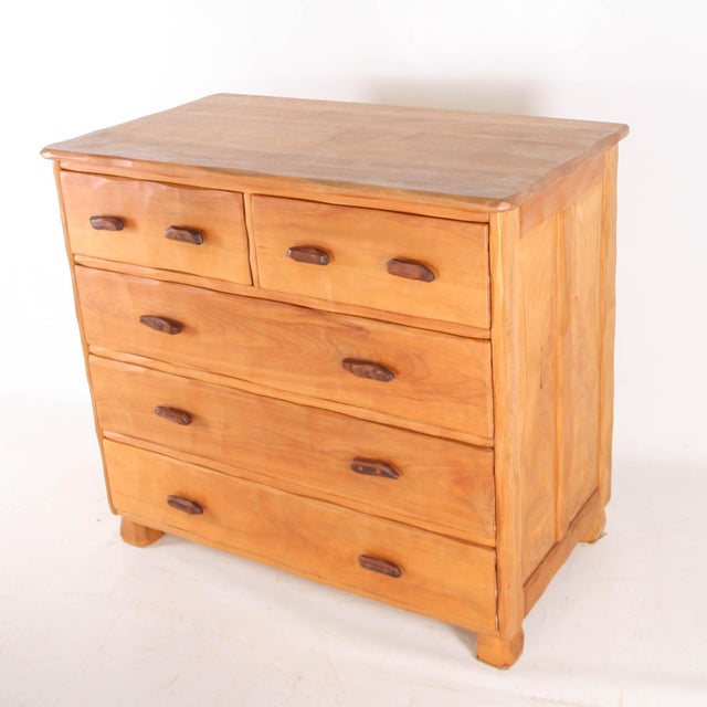 Chest of Drawers in Elm, 1980s For Sale - Image 9 of 16