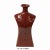 This is a traditional Chinese decoration vase with flambe-style brick red #6A1002 glaze color. Dimensions: 8" x 5" x...