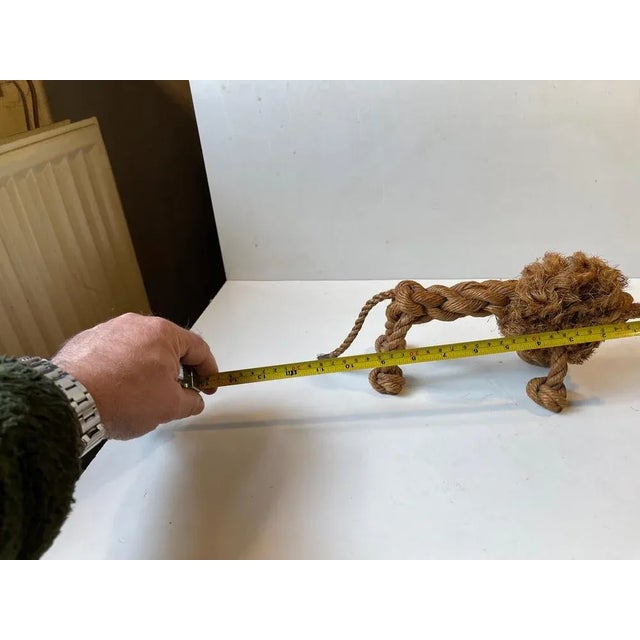 1960s Vintage Natural Rope Lion by Kay Bojesen & Jorgen Bloch, Denmark, 1960s For Sale - Image 5 of 7