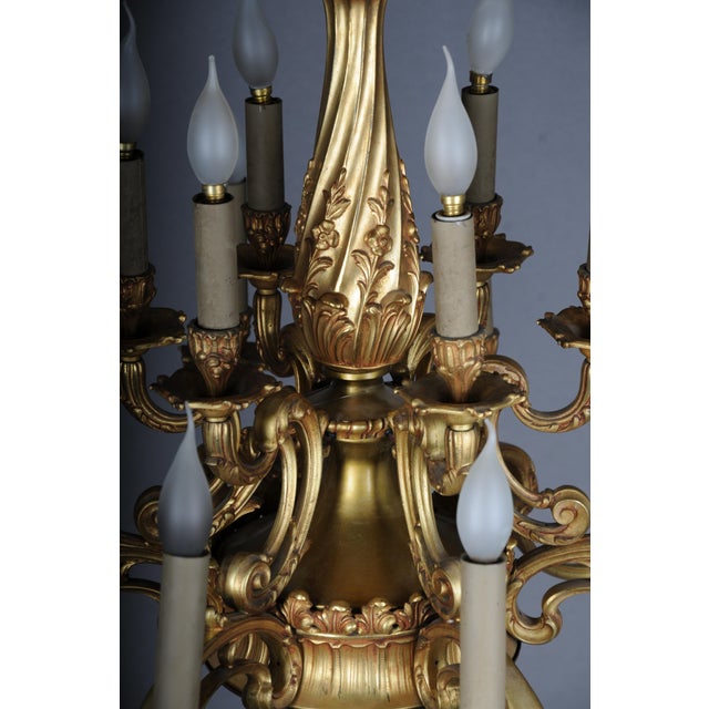 19th Century Gilt Bronze Chandelier, France, 1890s For Sale - Image 5 of 15