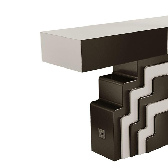 Annali Console Table Black Lacquered is the perfect drawers console for an Art Deco hallway. An amazing luxury console...