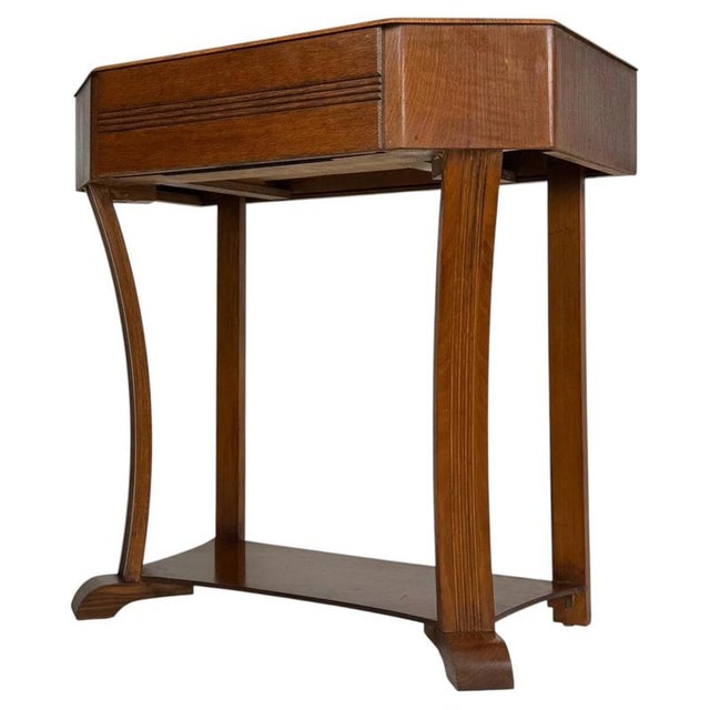 Antique English Golden Oak Side Table, 1900s For Sale - Image 3 of 13