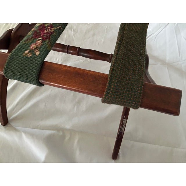 Wood Mid 20th Century Folding Wooden Luggage Rack by Millersburg Products Co., Pa For Sale - Image 7 of 12