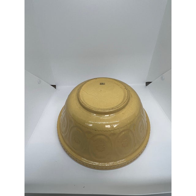 Vintage Yellow Ware Pottery Mixing Bowl For Sale - Image 4 of 5