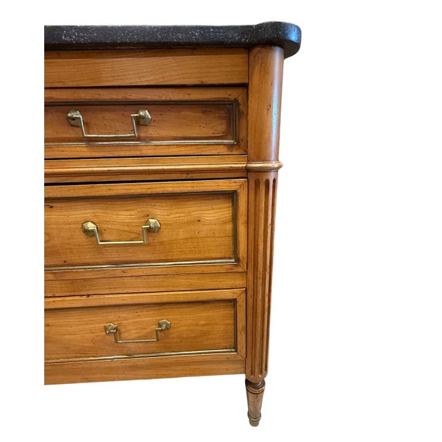 Antique French Directoire Dresser With Black Marble Top For Sale In Tampa - Image 6 of 12