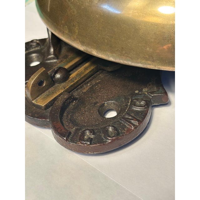 1886 Rare Patented Brass Ringside Boxing “Signal Gong Bell” For Sale - Image 13 of 16
