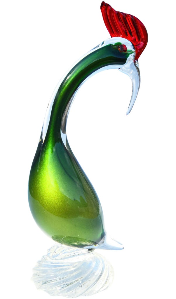 Mid 20th Century Large Licio Zanetti Murano Italian Green-Glass