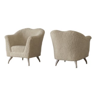 Vintage Lounge Chairs by Gubi Olsen, 1980s, Set of 2 For Sale